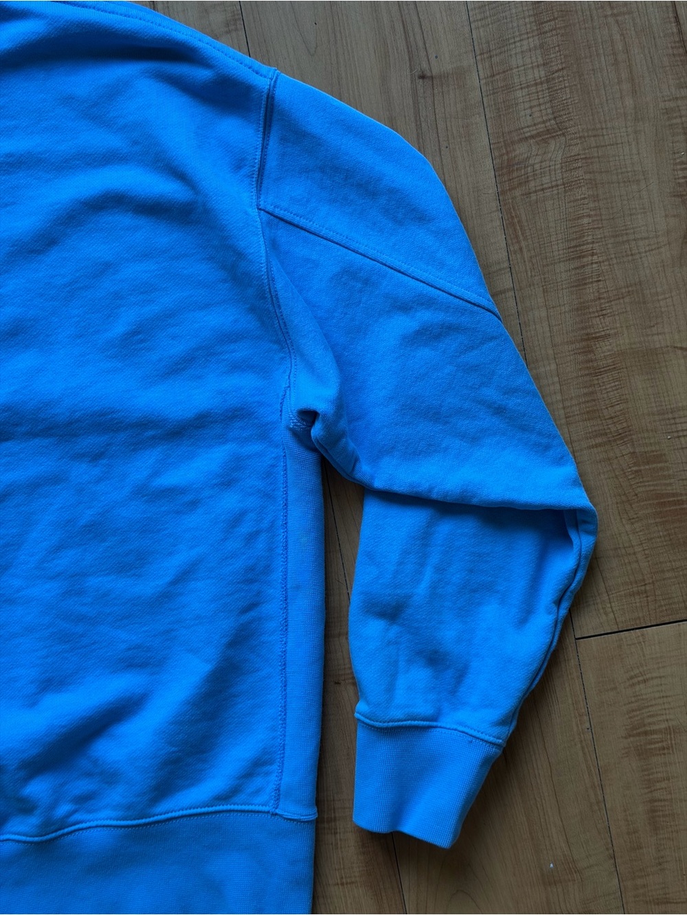 Nike Blue Preppy Crewneck Sportswear French Terry Embroidered Logo Sweatshirt - Picture 9 of 14